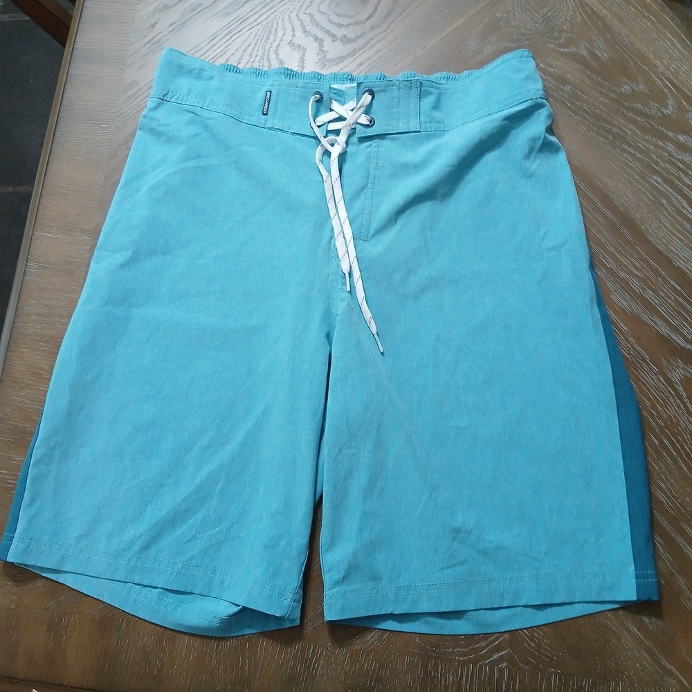 Ocean Coast Ocean Advantage Swim Trunks  Board Shorts‎ SzL Blue Drawstring...
